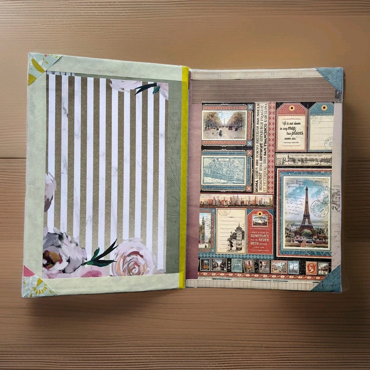 Vintage Theme Naked Journal 32 pages for Memories, Travel Log or Mementos (qs)