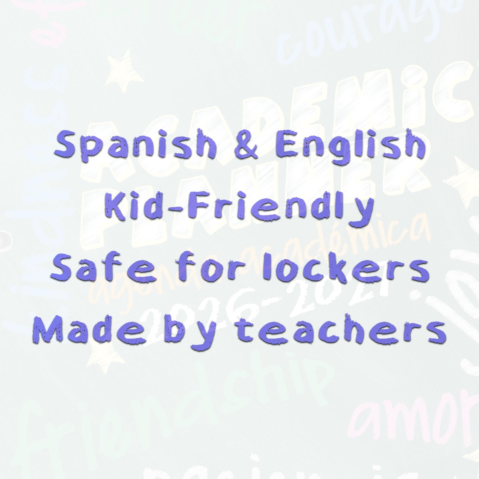 Bilingual Elementary Academic Planner for 2026-2027 School 8.5″ x 11″, Green