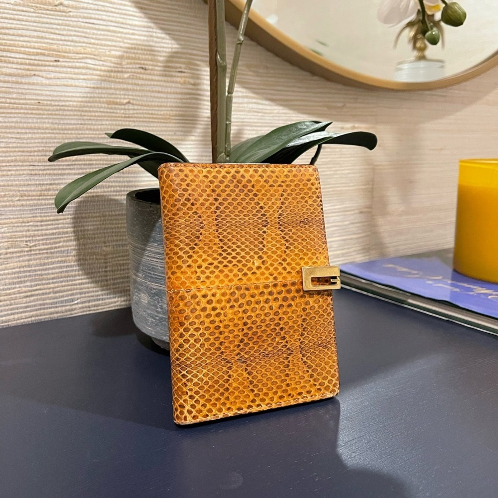 Vintage Gucci python small agenda