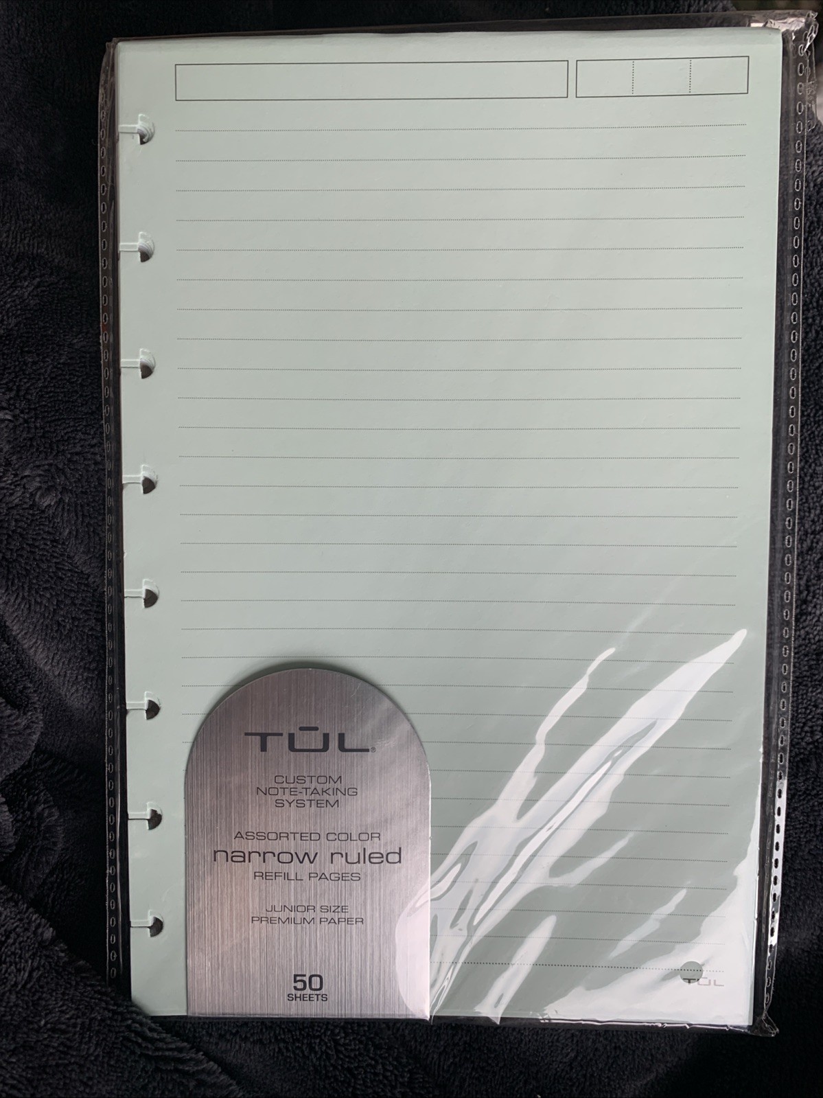 150sheets Junior TUL Discbound 5Color Lined Paper, 2packs Plain Paper NewOldStck