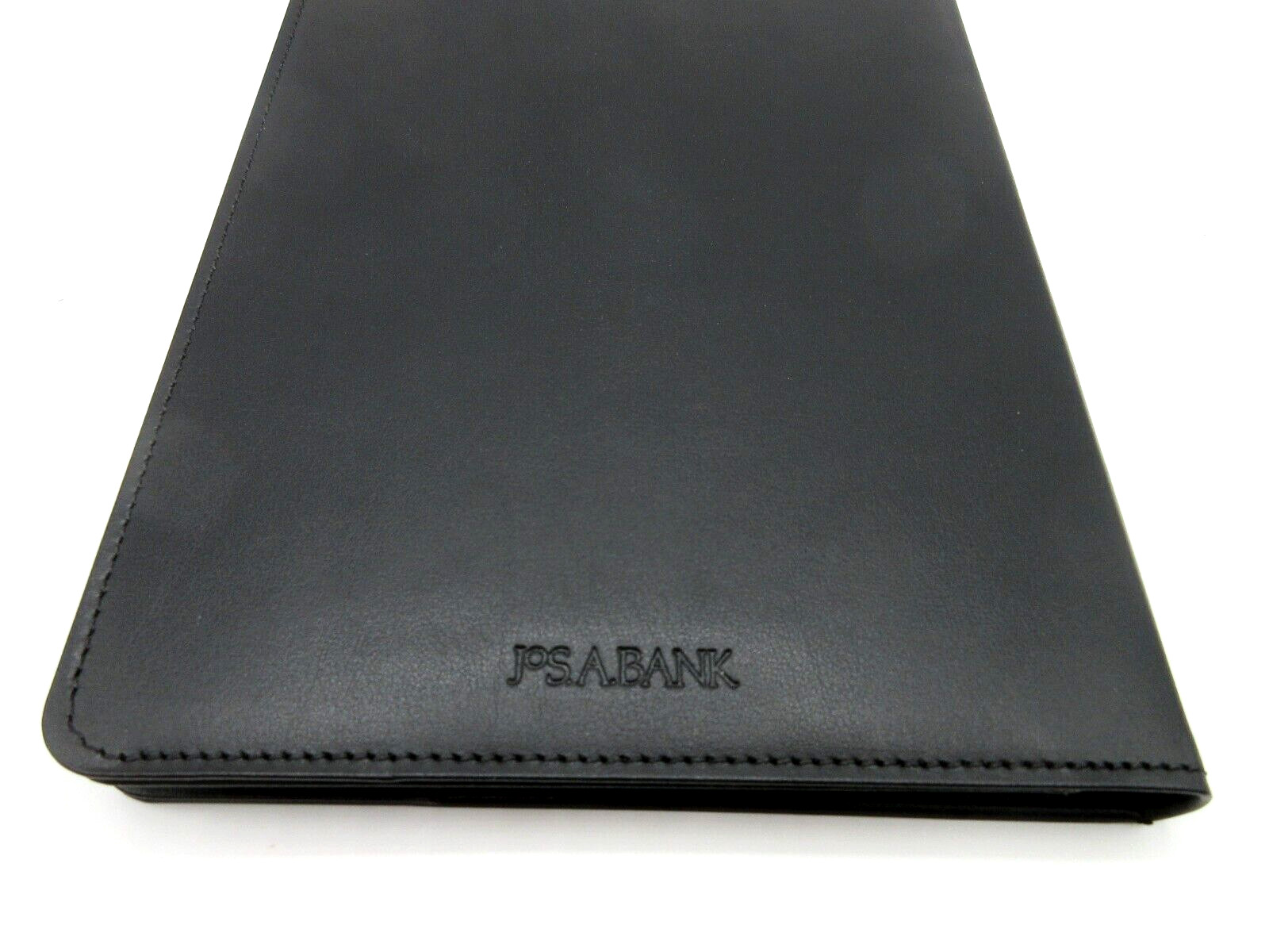 Jos. A. Bank Notebook 9″ Leather Cover Refillable Spiral 144 Lined Pages Black