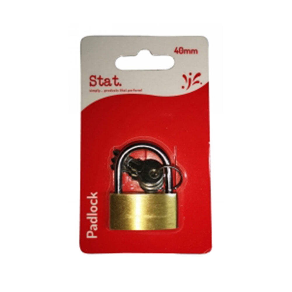 Stat Solid Brass Durable and Corrosion-Resistant Heavy Duty Padlock 40mm Size