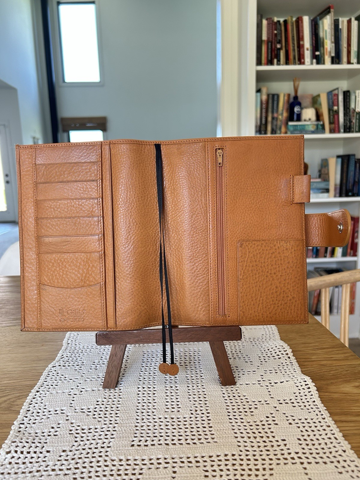 Gillio Appunto B6 Epoca Yellow Notebook Cover GUC Patina Big Back Pocket