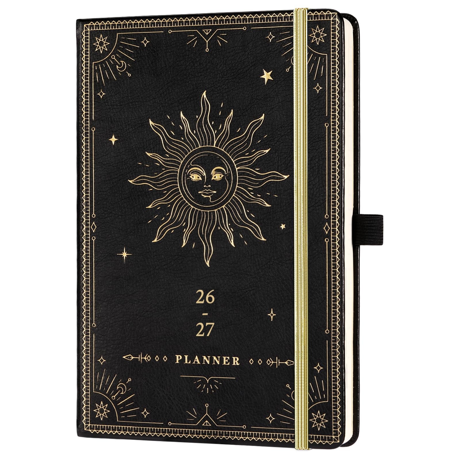 Planner 2026-2027 – Academic 2026-2027, 5.75 x 8.25 inches, Black Sun