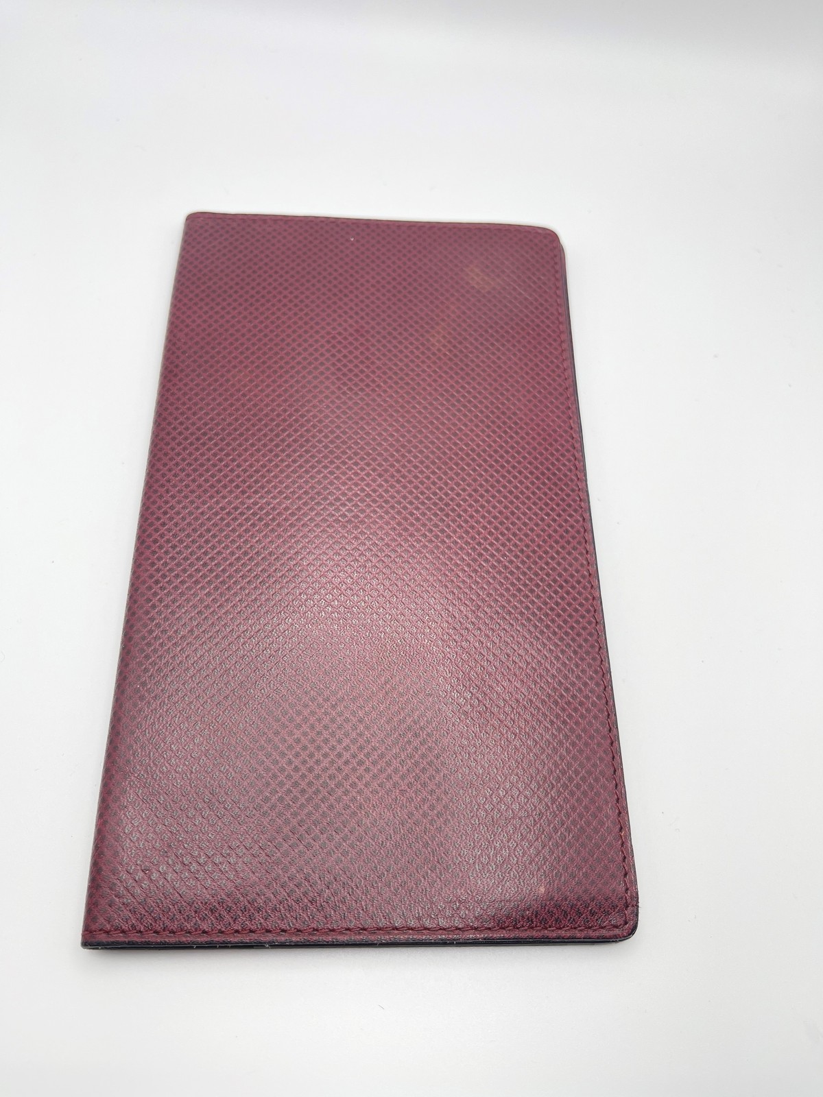 Vintage Bottega Veneta Leather Address Book Made in Italy Organizer Burgundy Red
