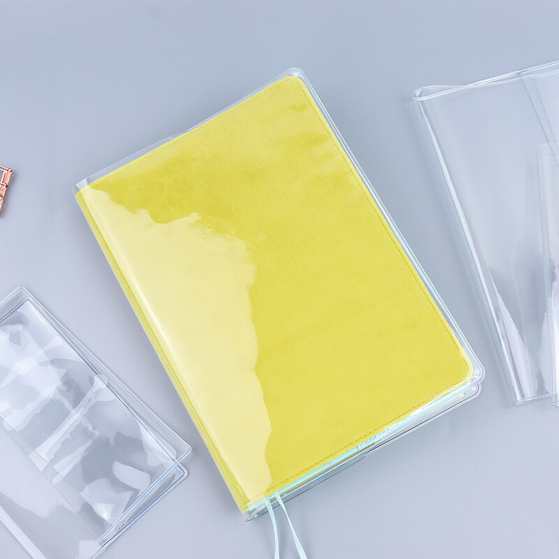 PVC Transparent Notebook Cover A5/A6 Waterproof Journal Planner Protective Cover