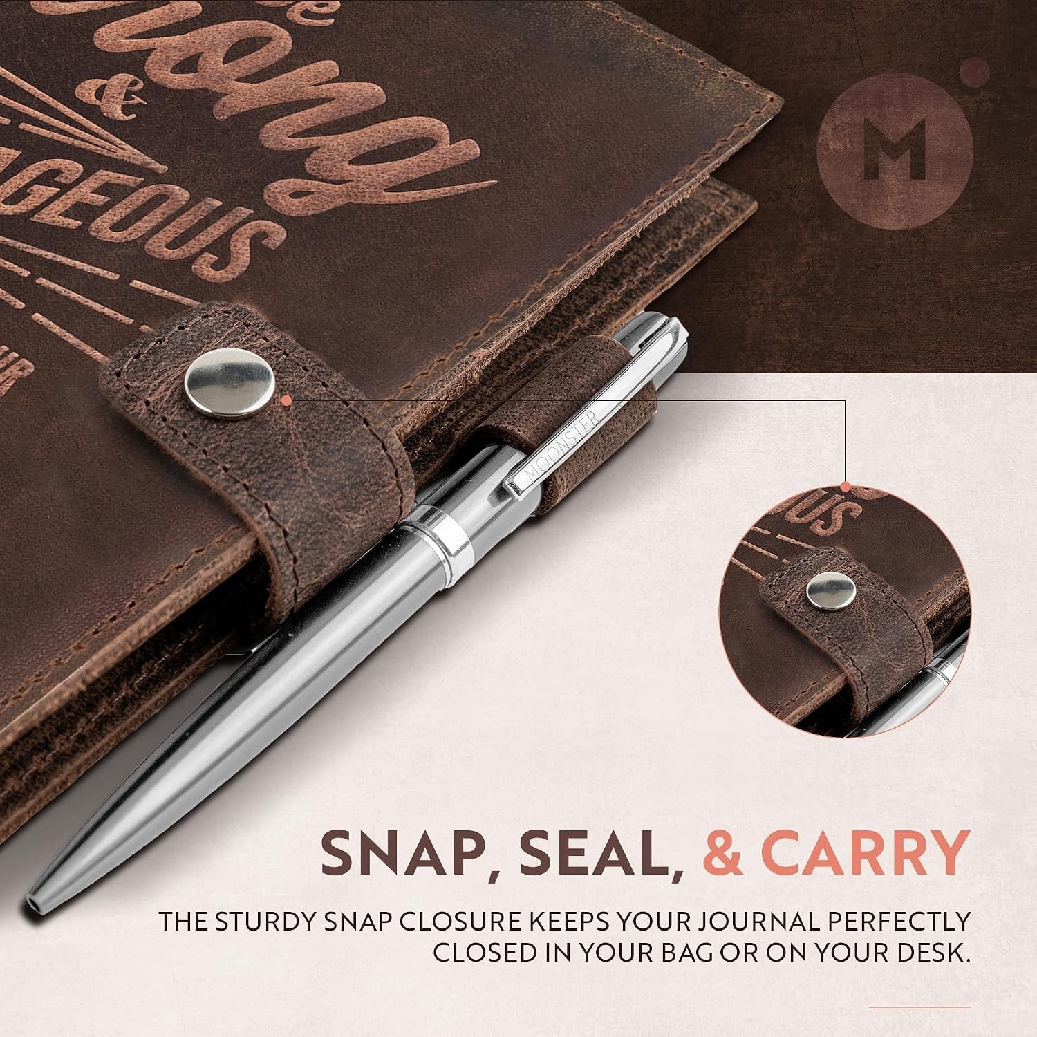 Refillable Leather Journal Joshua 1:9 Bible Verse Embossed Journals with Pen …