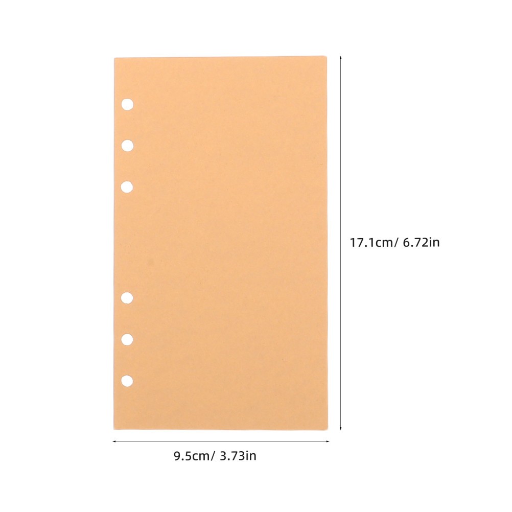 40 Sheets Colored Writing Paper A6 Planner Inserts Hole Notebook Filler