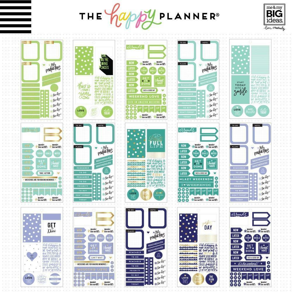 MAMBI The Happy Planner Girt Value Pack Stickers, Big, Rainbow 720Pc, PPSV-12