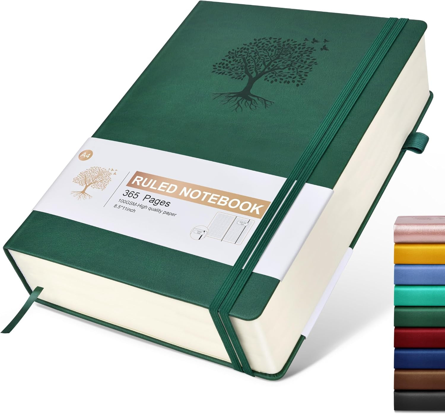 Lined Journal Notebook, 365 Pages A4 Large Journals for Writing Ruled Noteboo…
