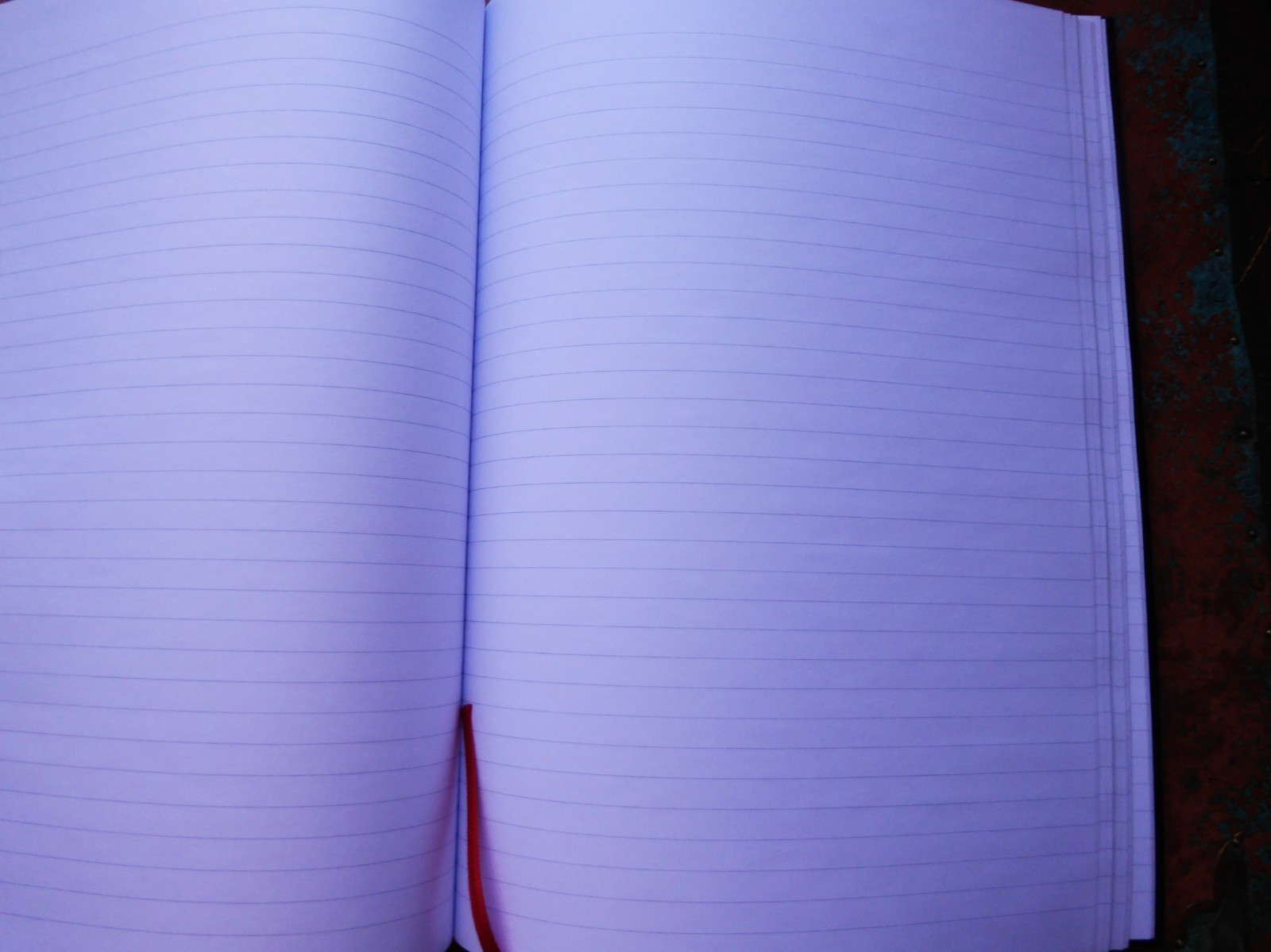 Black n’ Red Lined Notebook Optik Paper Hardcover Business Journal Unused 12″