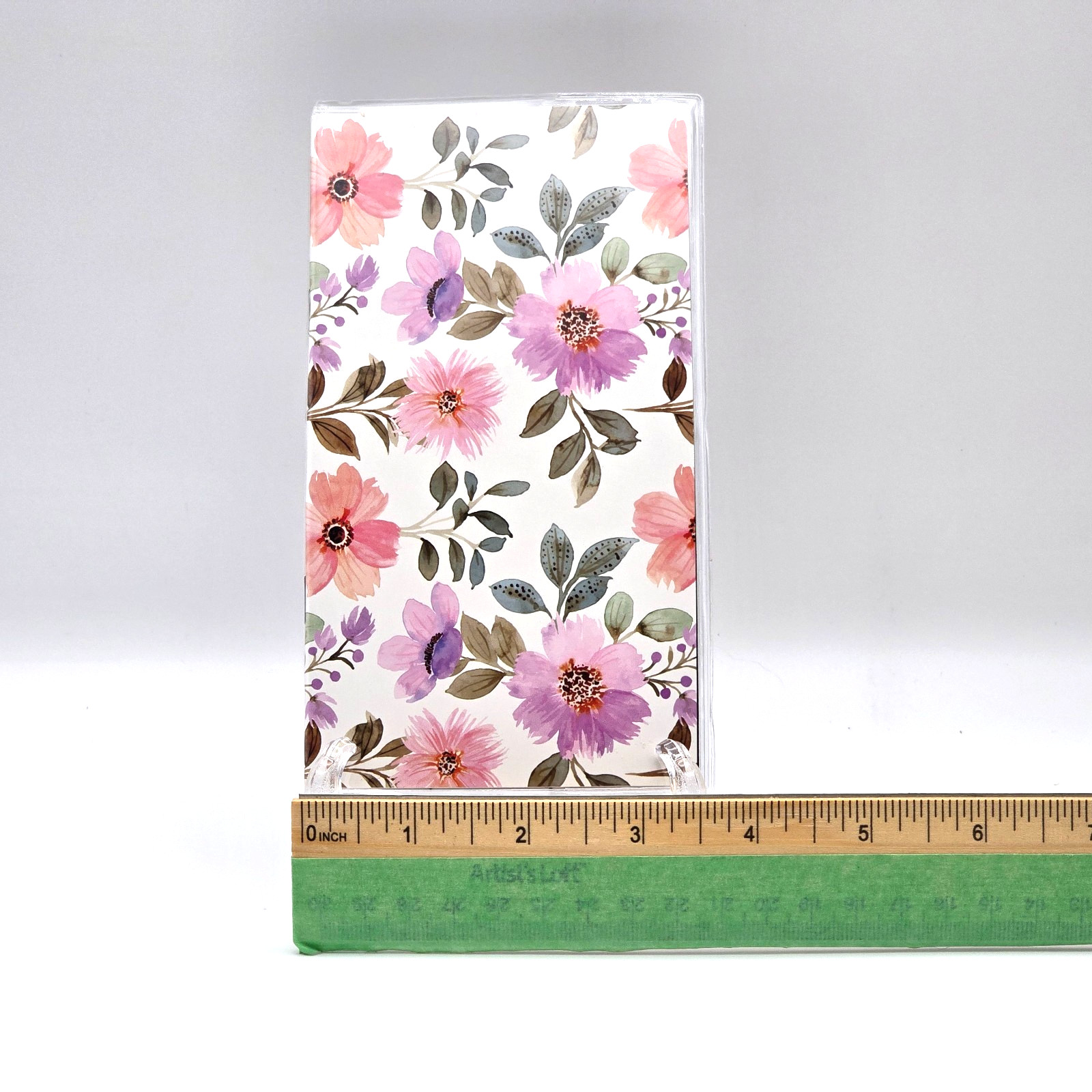 Floral Pocket Planer 2026-2027 Calendar Vinyl Cover Cone Spring Flowers 6.5″