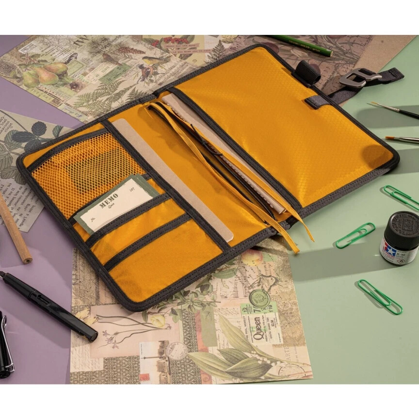 Lochby Field Journal Bumblebee A5 Planner Cover | Water Resistant Waxed Canvas