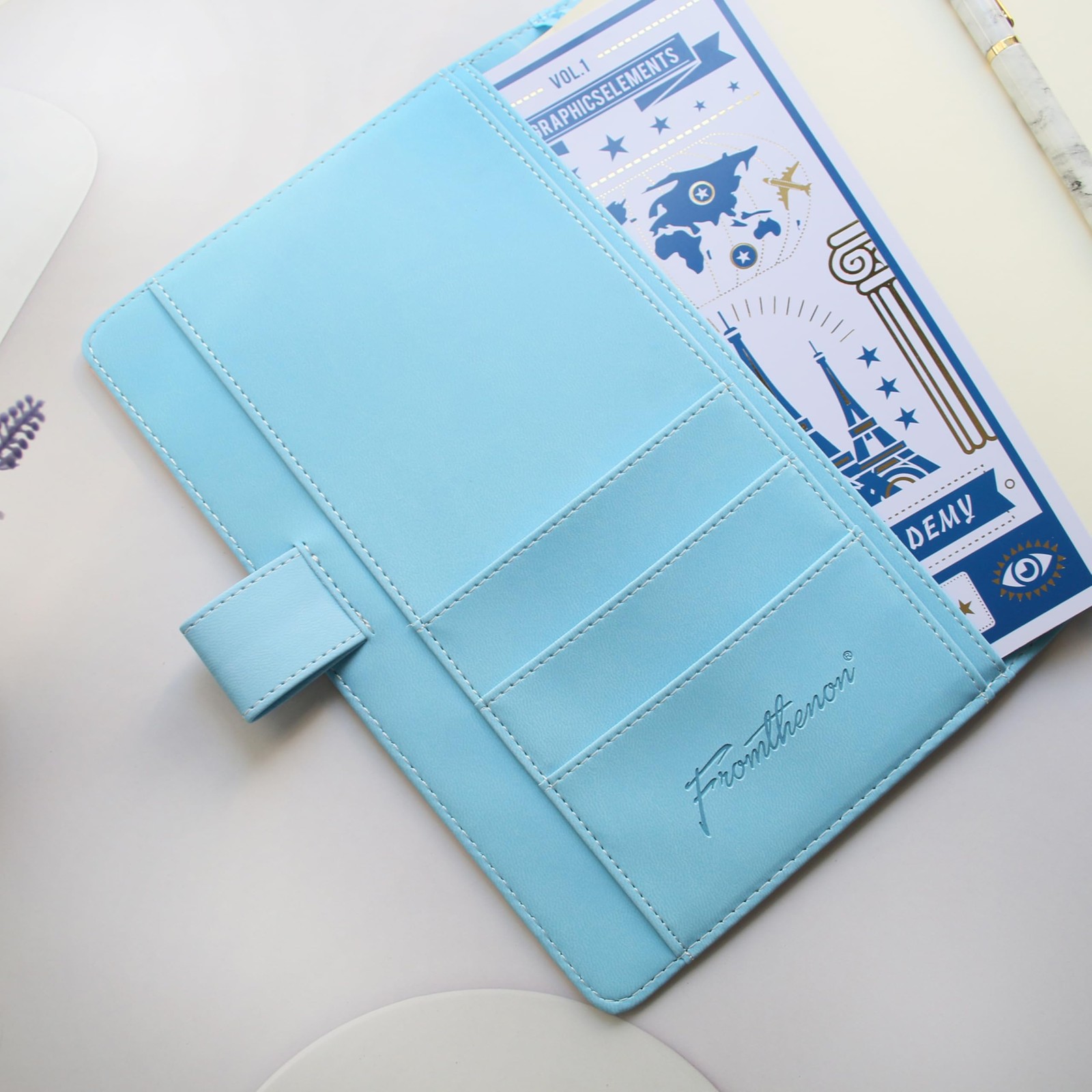 A5 PU Faux Leather Cover for Notebook Planners, Refillable Planner Case [Cove…
