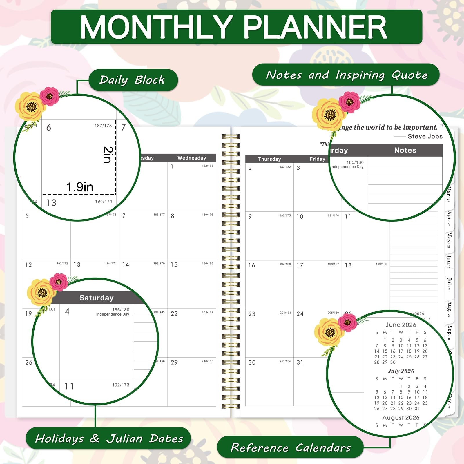 2026-2029 Monthly Planner – 3 Year Monthly Planner 2026-2029, Jul.2026 – Jun….