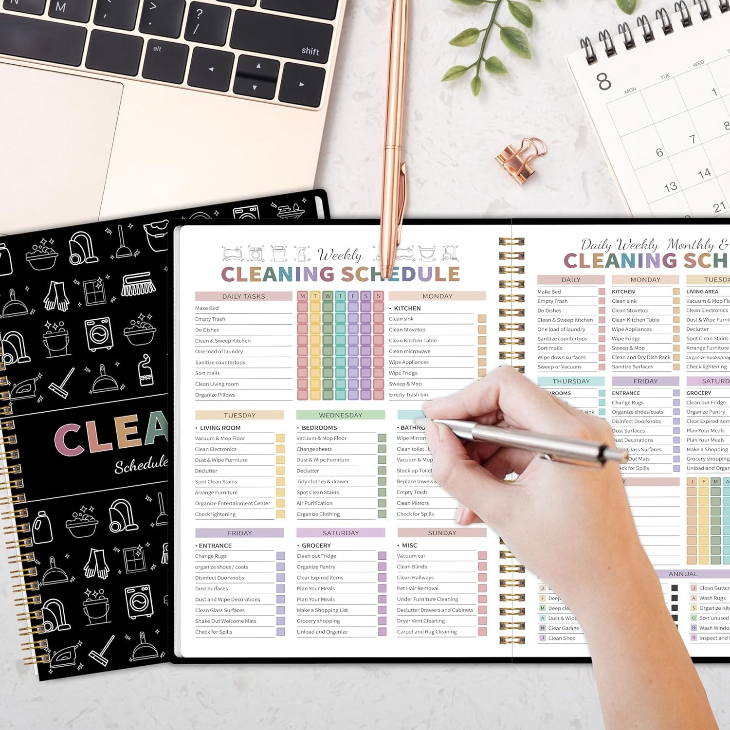 Ultimate ADHD Home Cleaning Organizer: Color-Coded Checklist & Family Task Chart