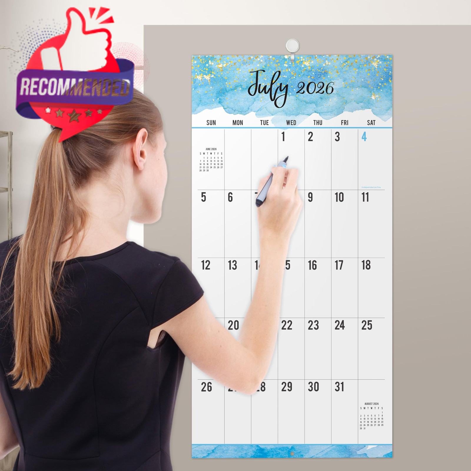 2026-2027 18-Month Wall Calendar 12″ x 24″ — Large Size Regular Print