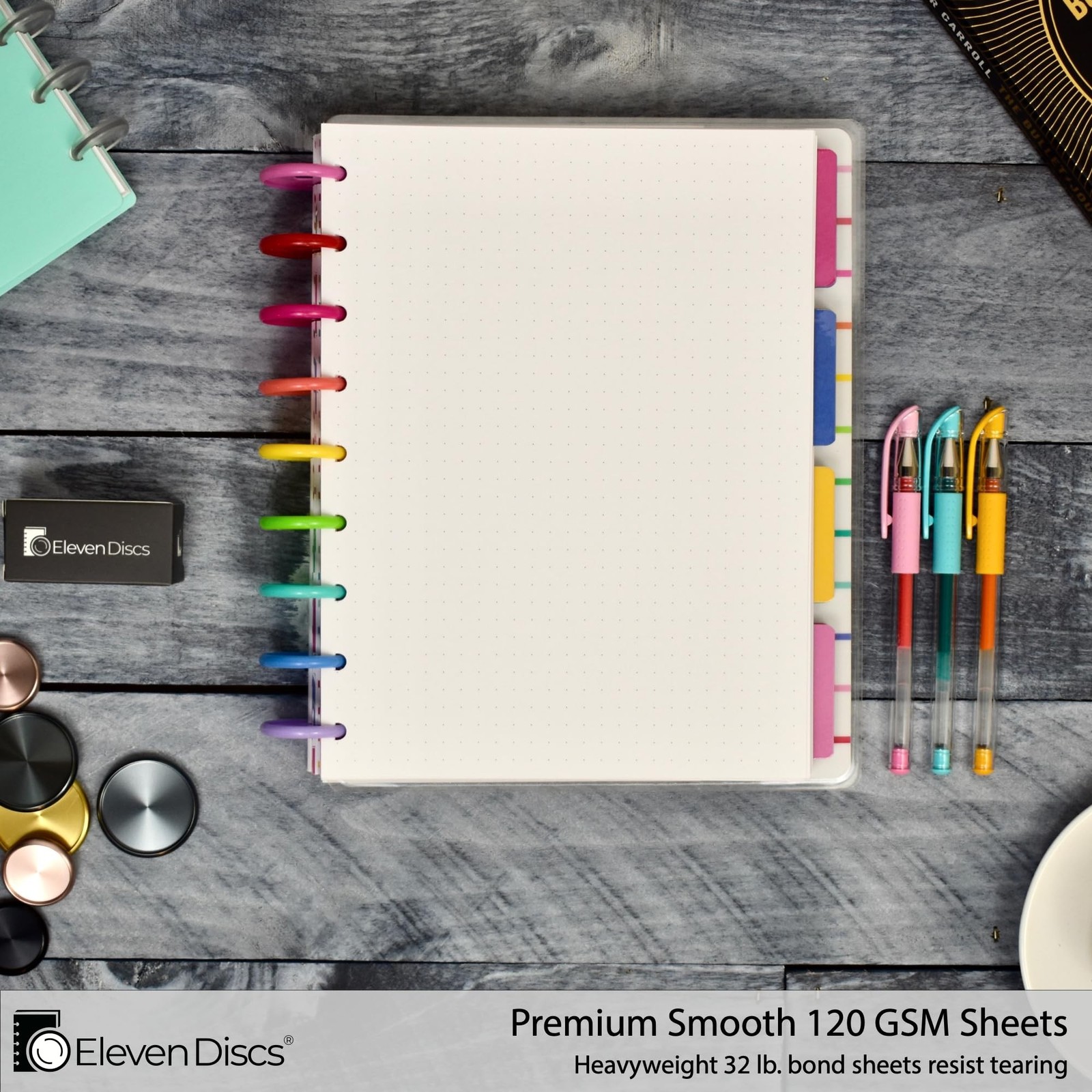 Classic Size Discbound Paper – Pure Dot Grid Sheets – Premium 120gsm Heavywei…
