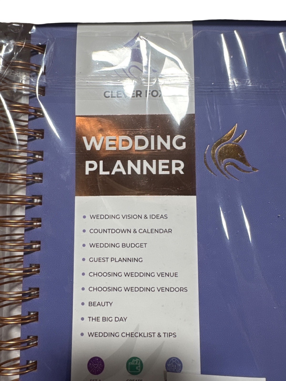 Clever Fox Lavender Wedding Planner Hardcover Organizer 8″ X 11″