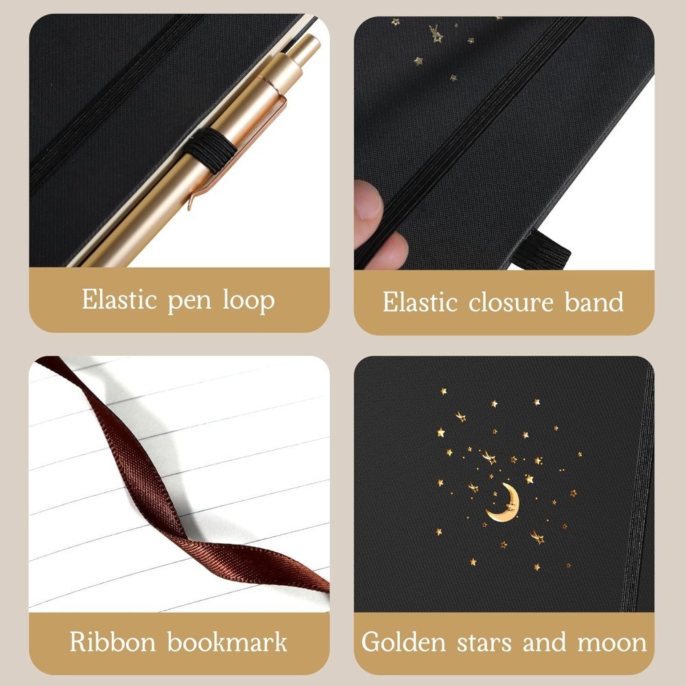 Lined Hardcover Notebook for Work Journal Writing Note Taking Diary with Pen