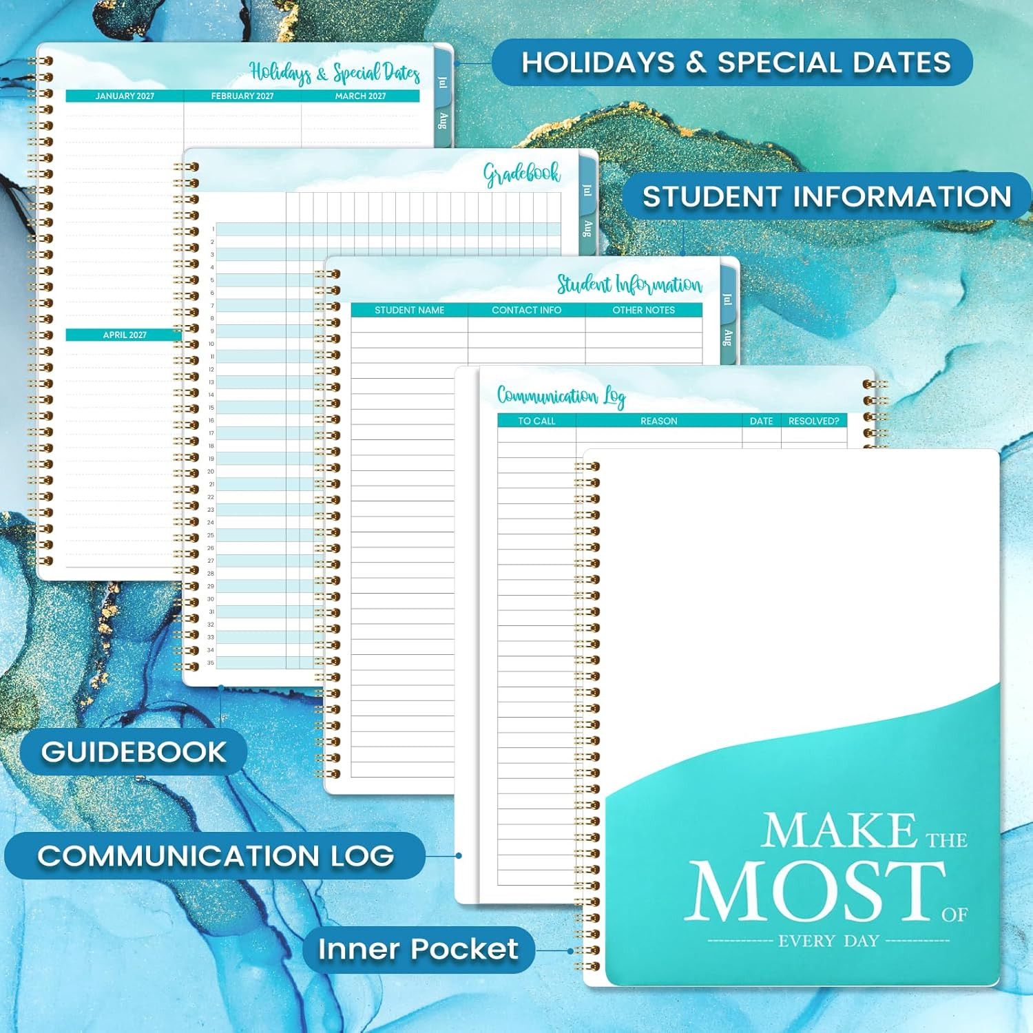 Teacher Planner 2026-2027 – Teacher Lesson Planner from July 2026 to June 2027,