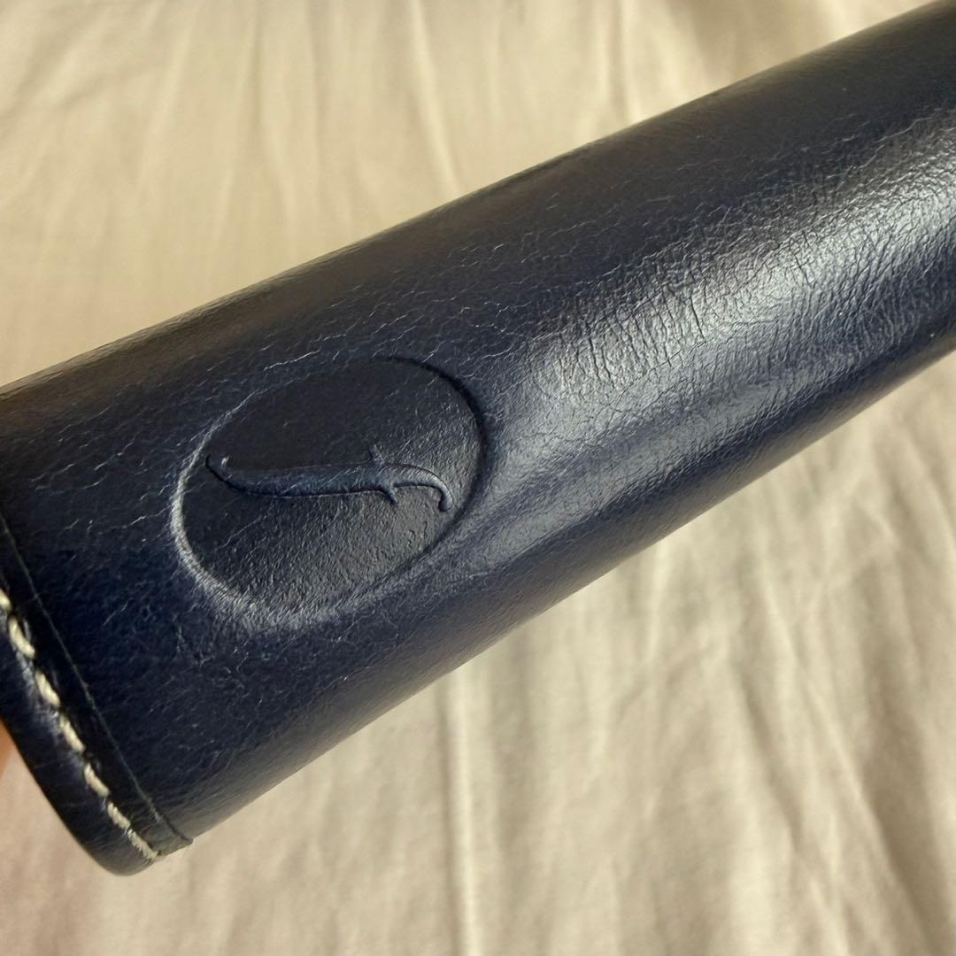 Filofax Malden Organizer Planner Navy Leather Bible Size Good Authentic