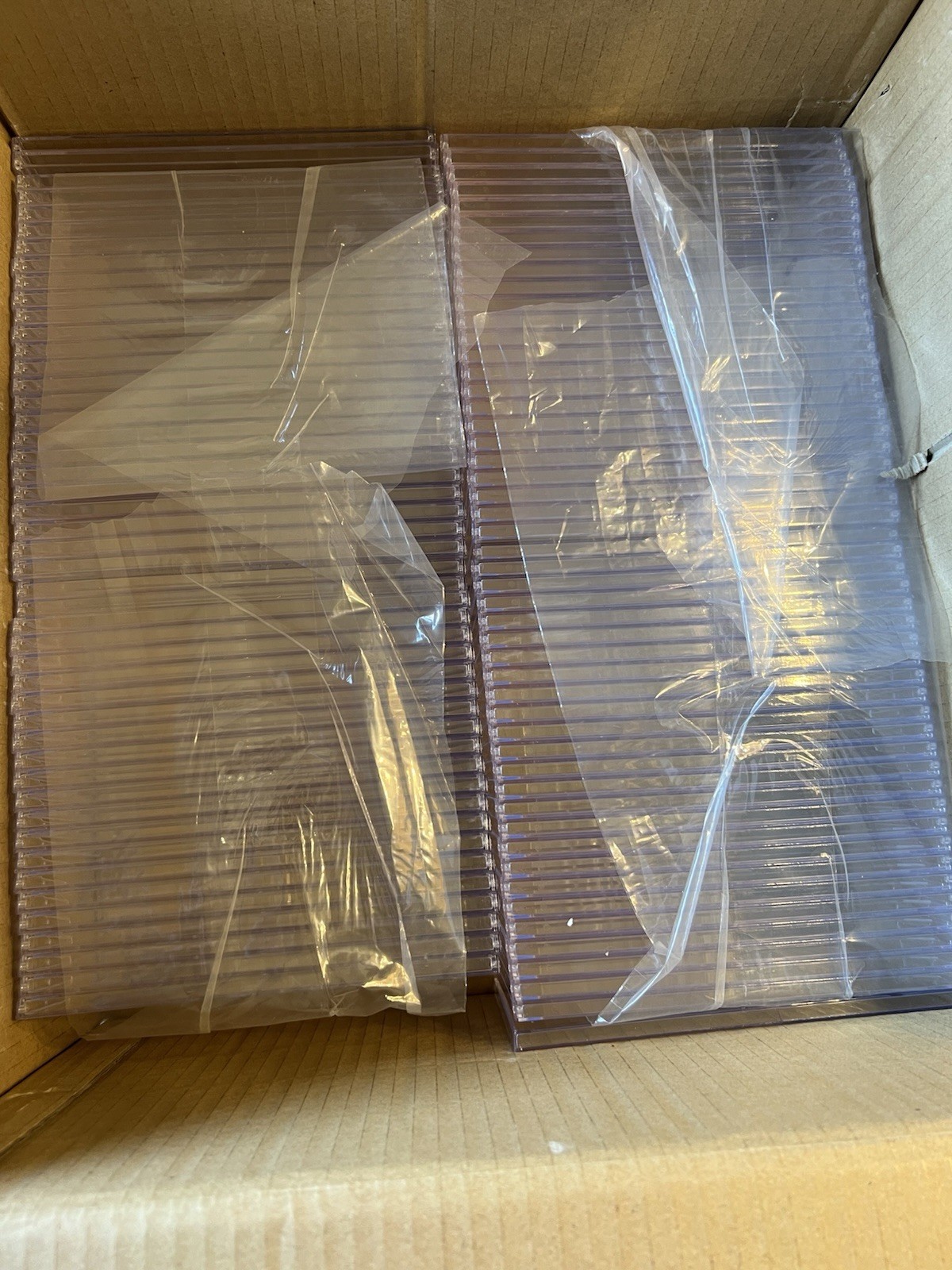 Lot of 98 Uline S-16341 Landscape Calendar Jewel Cases Clear Plastic Display New
