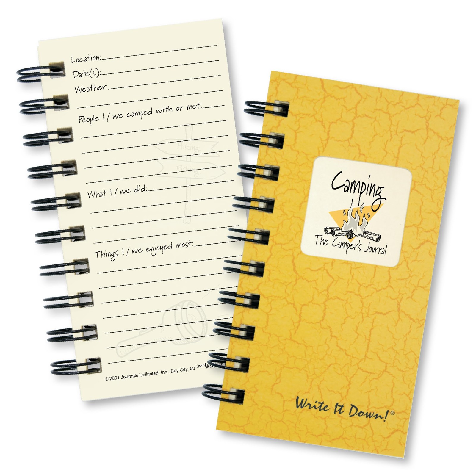 Write it Down Journals Unlimited Yellow 70 lb Cute Matte Travel Journal Set