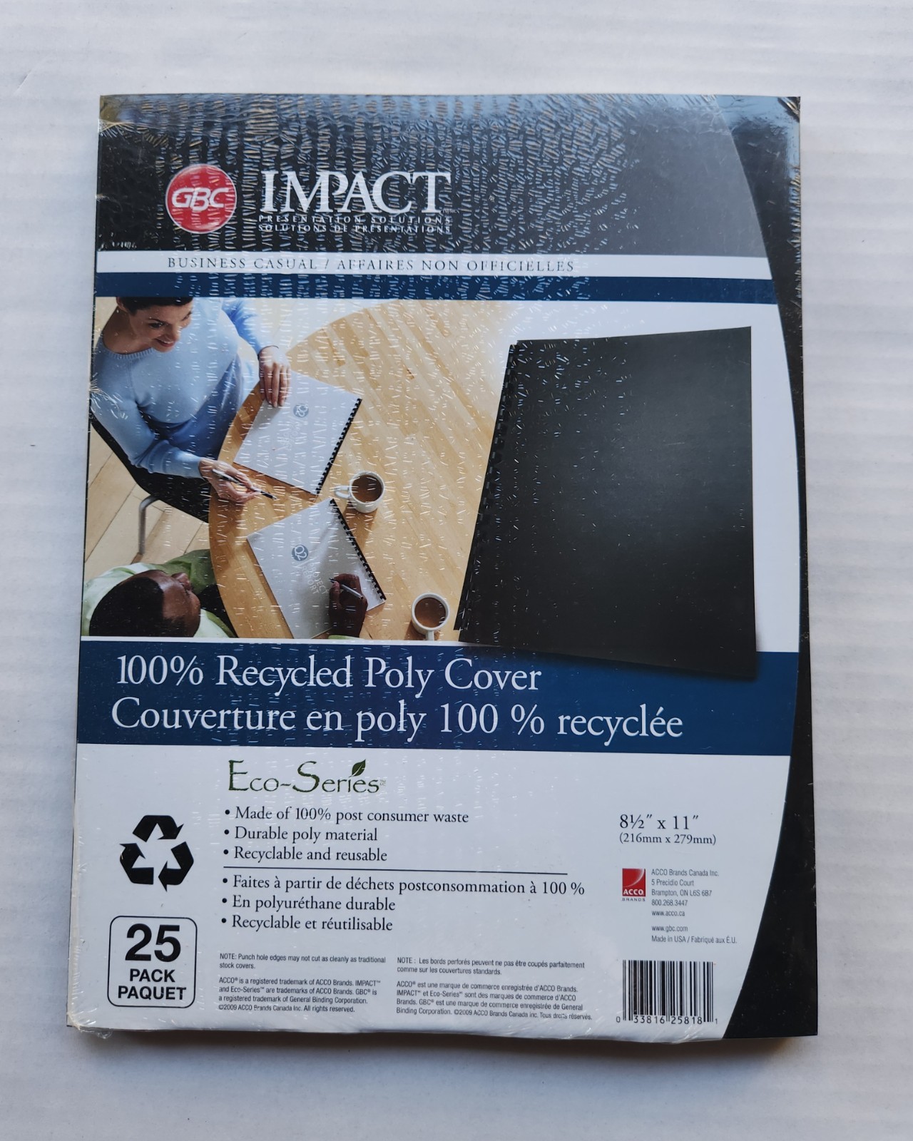 Impact Presentation Solution Business Casual 100% Recycled Poly Cover – 25 Pack