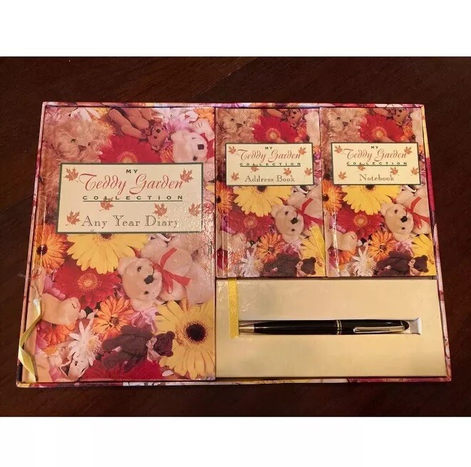 My Teddy Garden Collection Any Year Diary, Address BK, Notebook & Pen