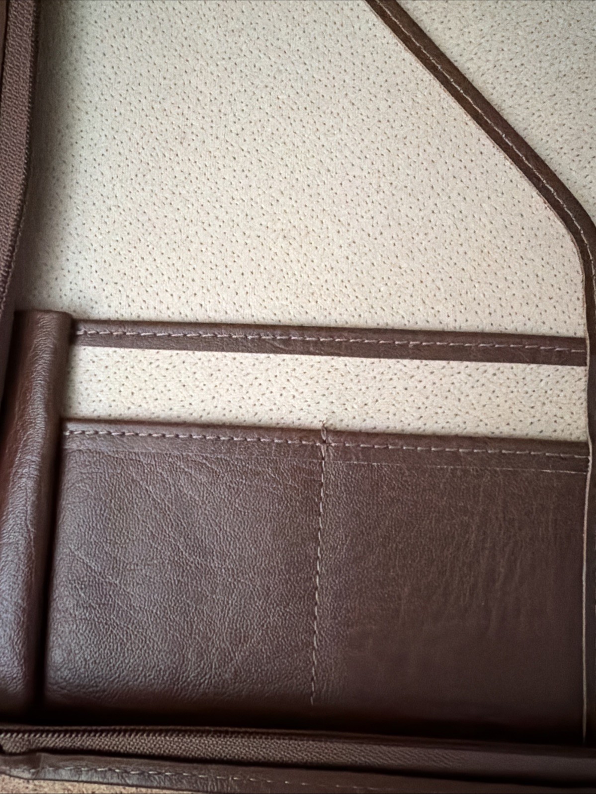 Day Timer Planner BrownLeather Organizer Binder Zip 7 Ring 8×10” e2997 92121 USA