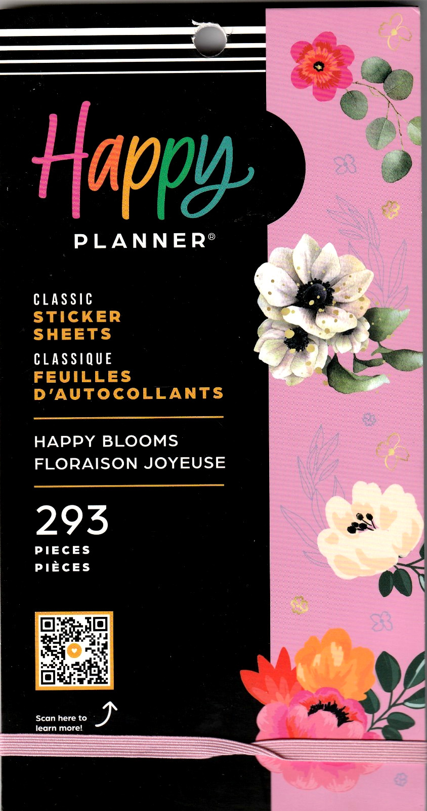 Happy Planner Happy Blooms Sticker Book – 30 Pages – 293 Pieces – NEW