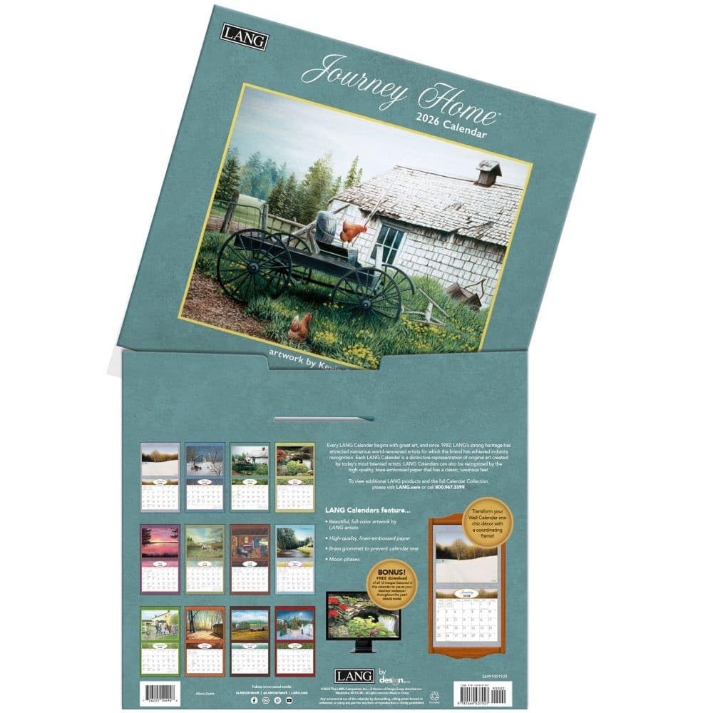 Lang Journey Home 2026 Wall Calendar by Kevin Dodds, 13.4” X 12”