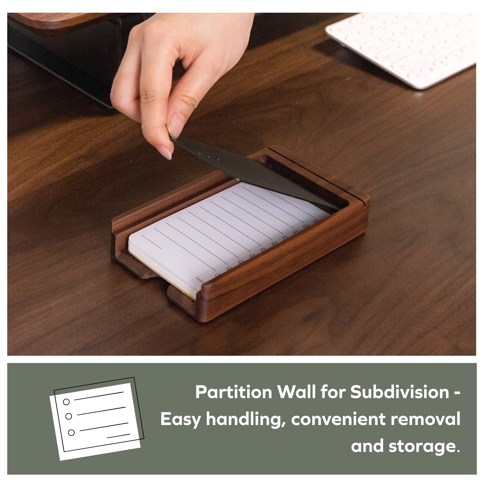 Daily To Do List Planner with Walnut Stand – 100 Undated Cards for Enhanced Prod