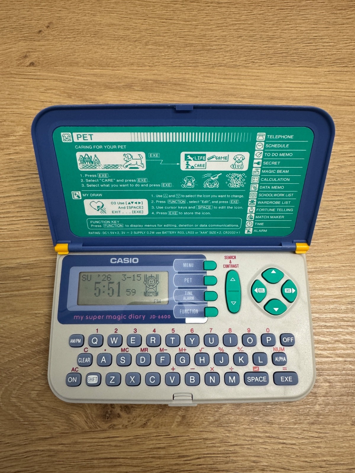 ~VINTAGE~ CASIO JD-6600 My Super Magic Diary Pet Action