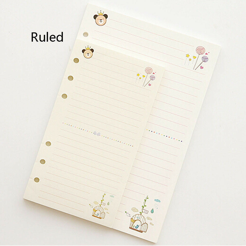 A5/A6 Size Ruled Colourful Planner Diary Refill Schedule Organiser 45 Sheets #JP