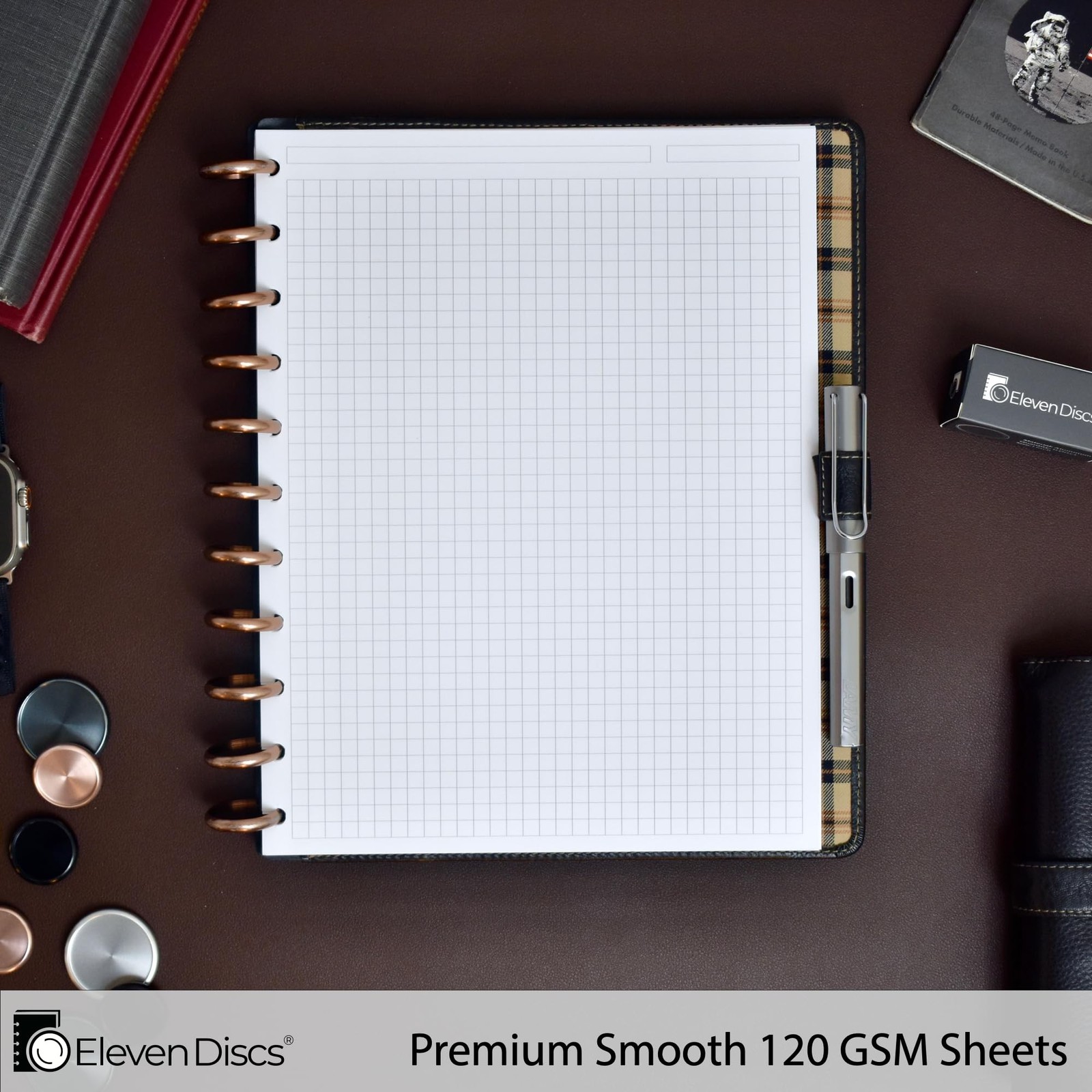 Discbound Paper, Letter Size Square Grid Sheets – Premium 120gsm Heavyweight …