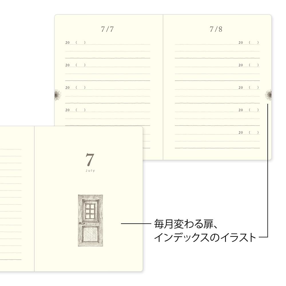 DESIGNPHIL Midori Diary, 5-Year Use, Mini, Light Green, 12715006
