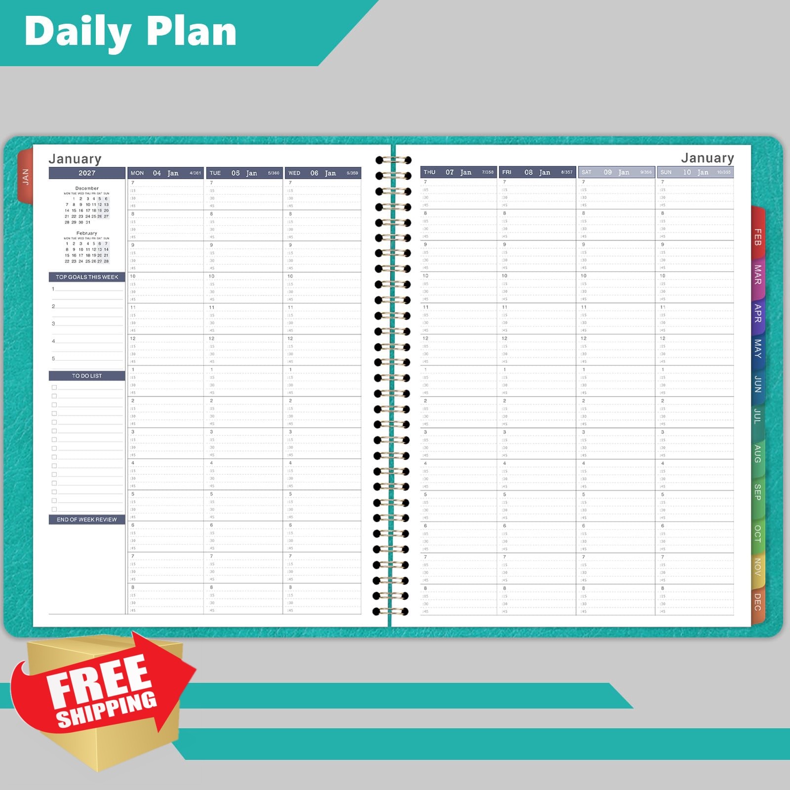 Artfan 2027 Appointment Book Planner Turquoise