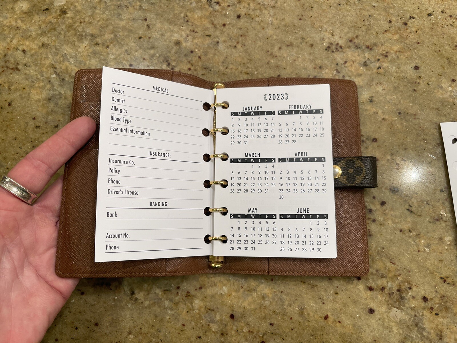 2024 Calendar FITS Louis Vuitton PM Small Agenda: Weekly Organizer+Filler Pages+