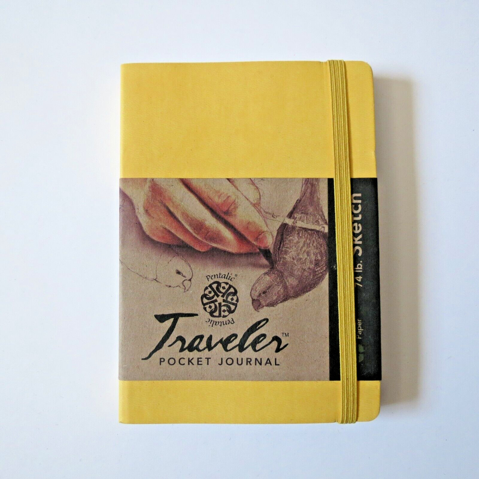 Pentalic Traveler Pocket Journal – 74 lb Sketch 6″x4″ Yellow Gold