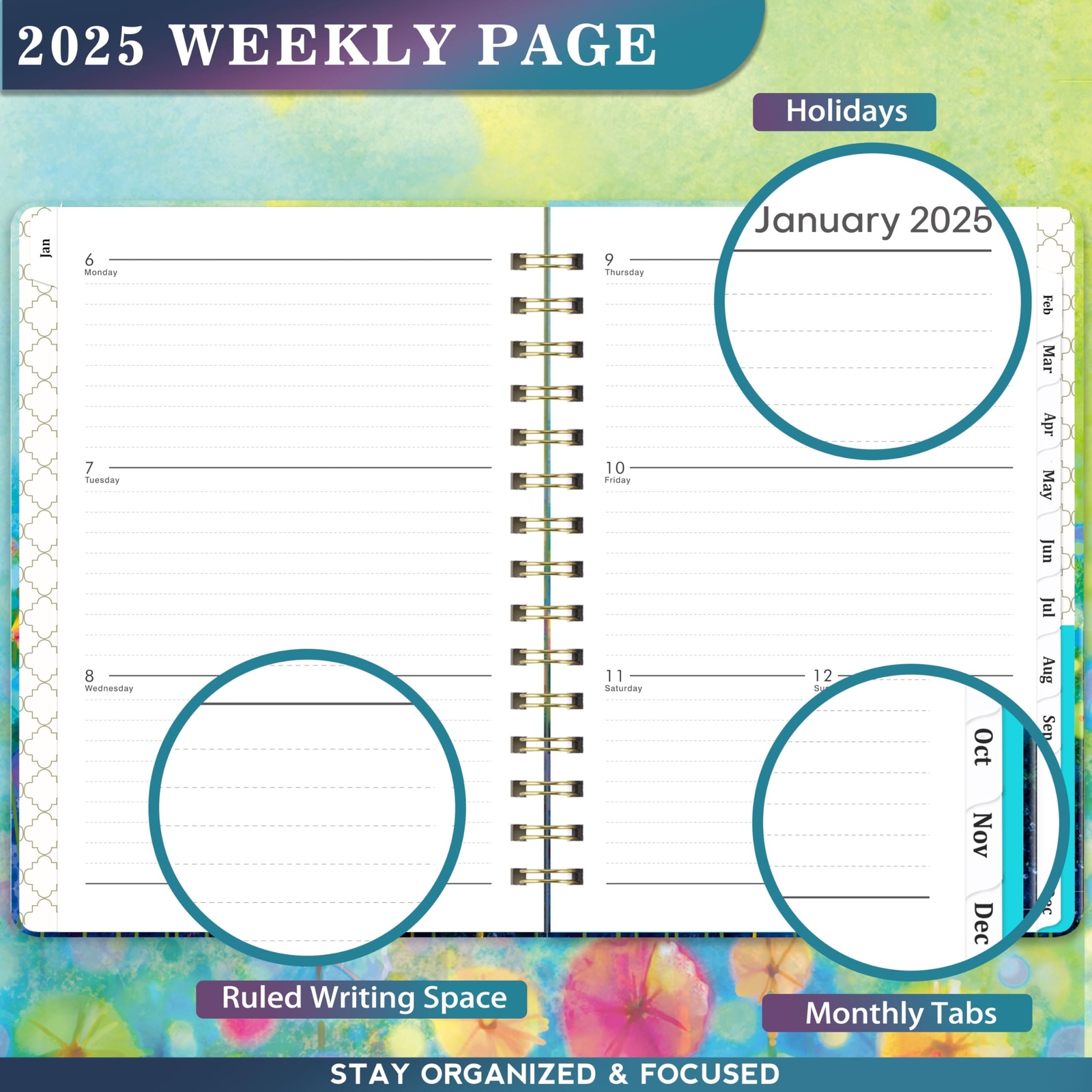 2025 Planner – 2025 Planner Weekly and Monthly, 2025 Calendar Monthly Planner…