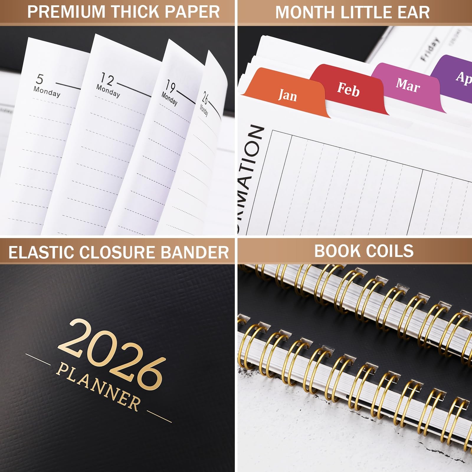 Planner 2026 – Planner/Calendar 2026, Jan. 2026 – Dec. 2026, Weekly Monthly