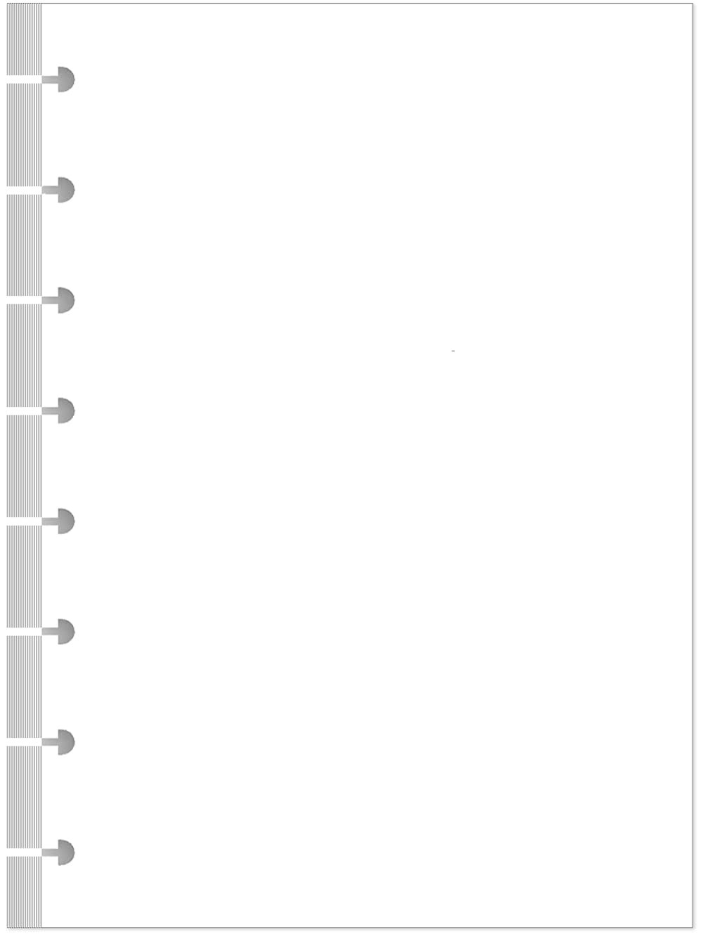 Junior Size Blank Refill Paper A5 8-Disc Filler 100 Sheets 5.8×8.3 Inch