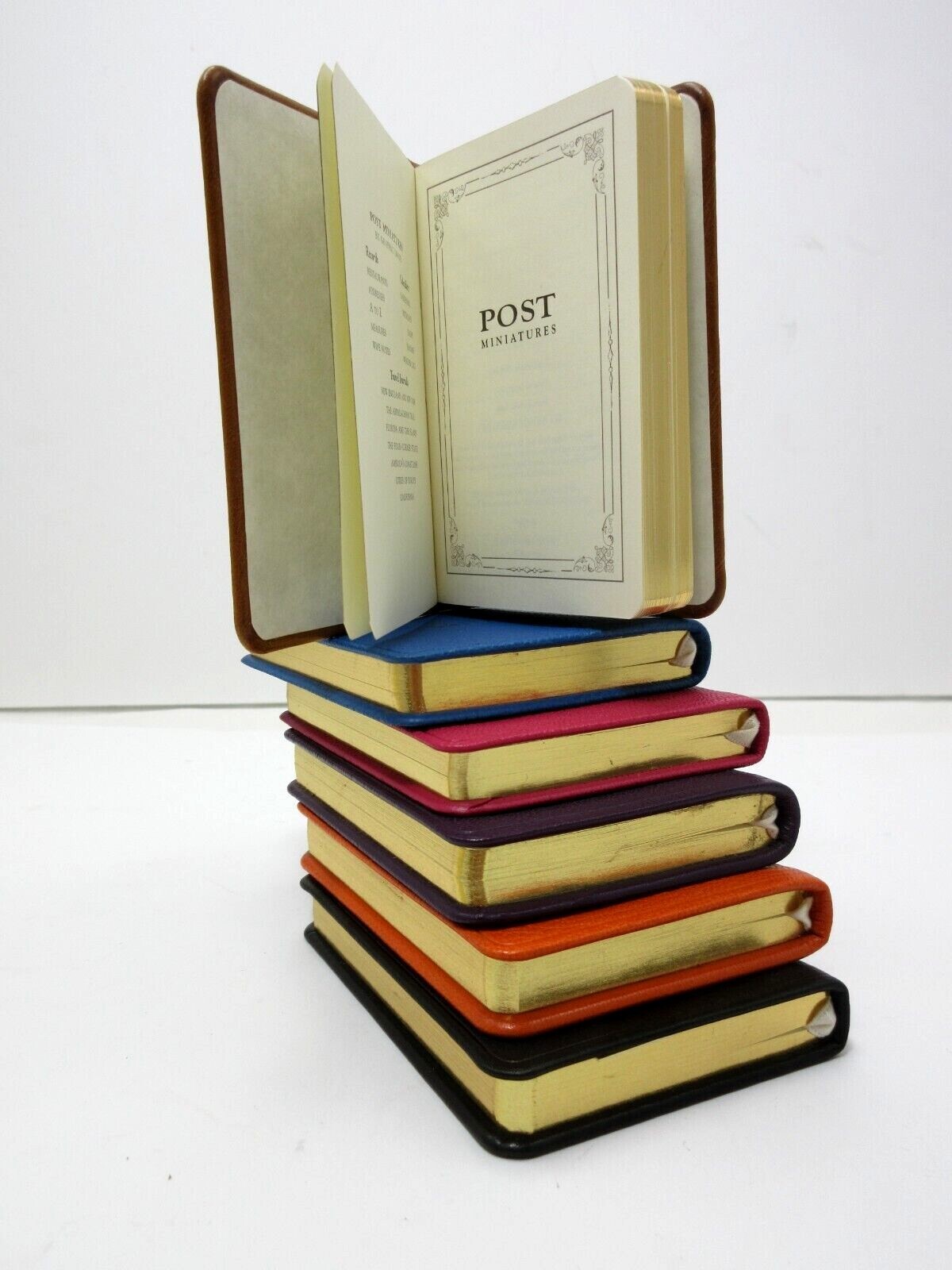 NOTES Mini Notebook Leather Bound 3×4 Soft Cover 160 Lined Pages Post Miniatures