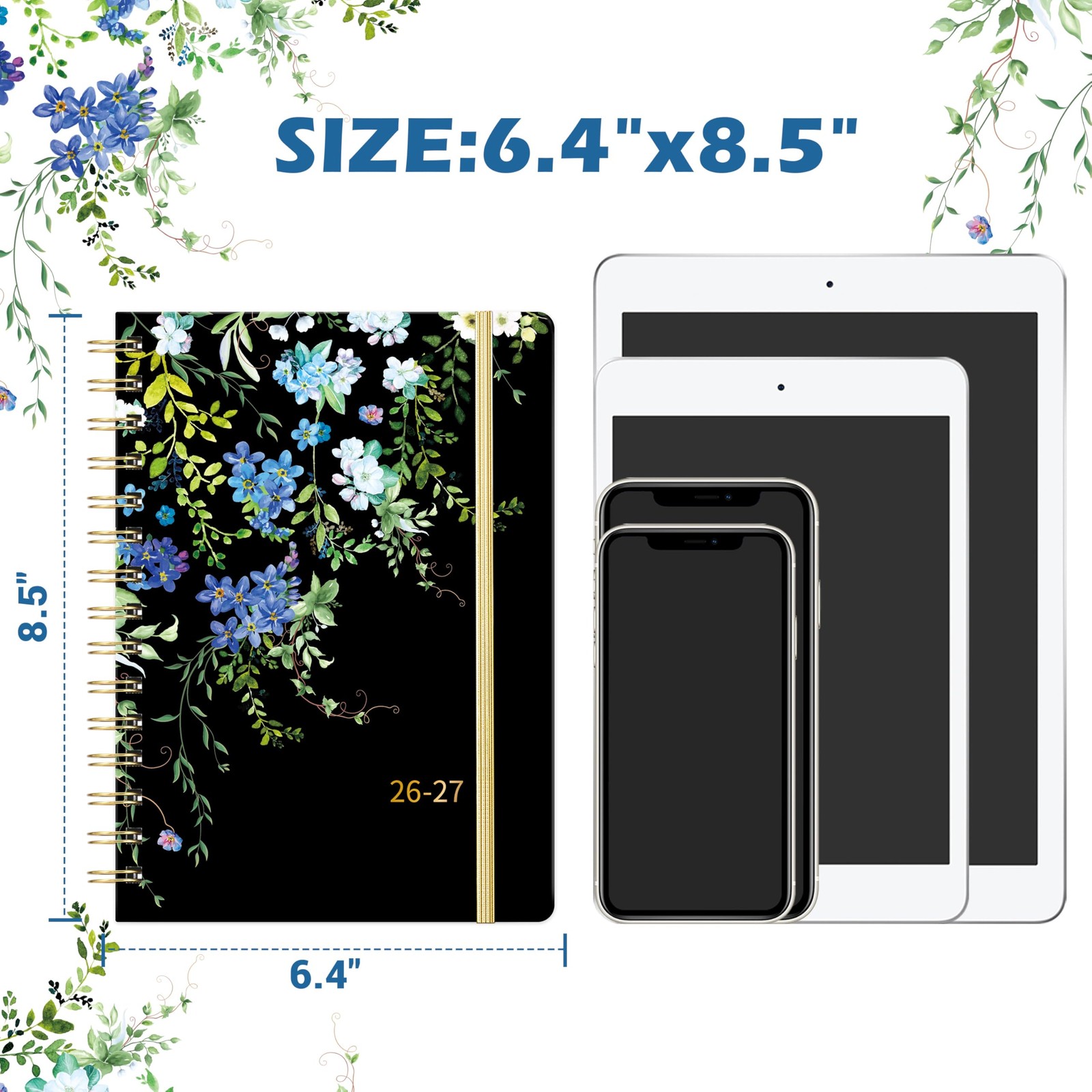 Planner 2026-2027 – 6.5″ x 8″, JUL. 2026 – JUN. 2027, Weekly & Monthly Planne…
