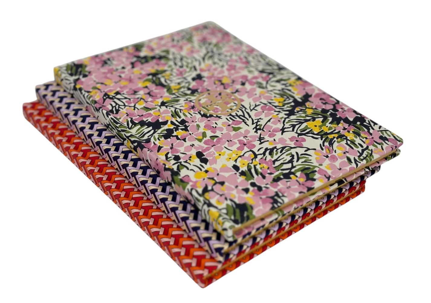 Brand New Tory Burch Red TZag Notebook FLORAL