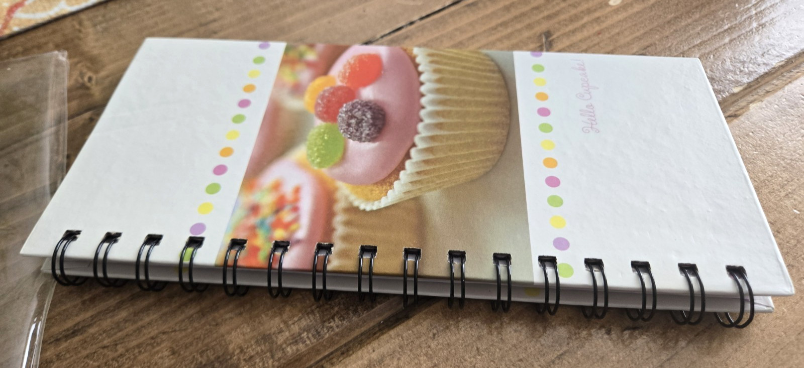 Studio 18 Spiral Hardcover Journal Notepad Lined Paper Hello Cupcake! 8.5 x 4″
