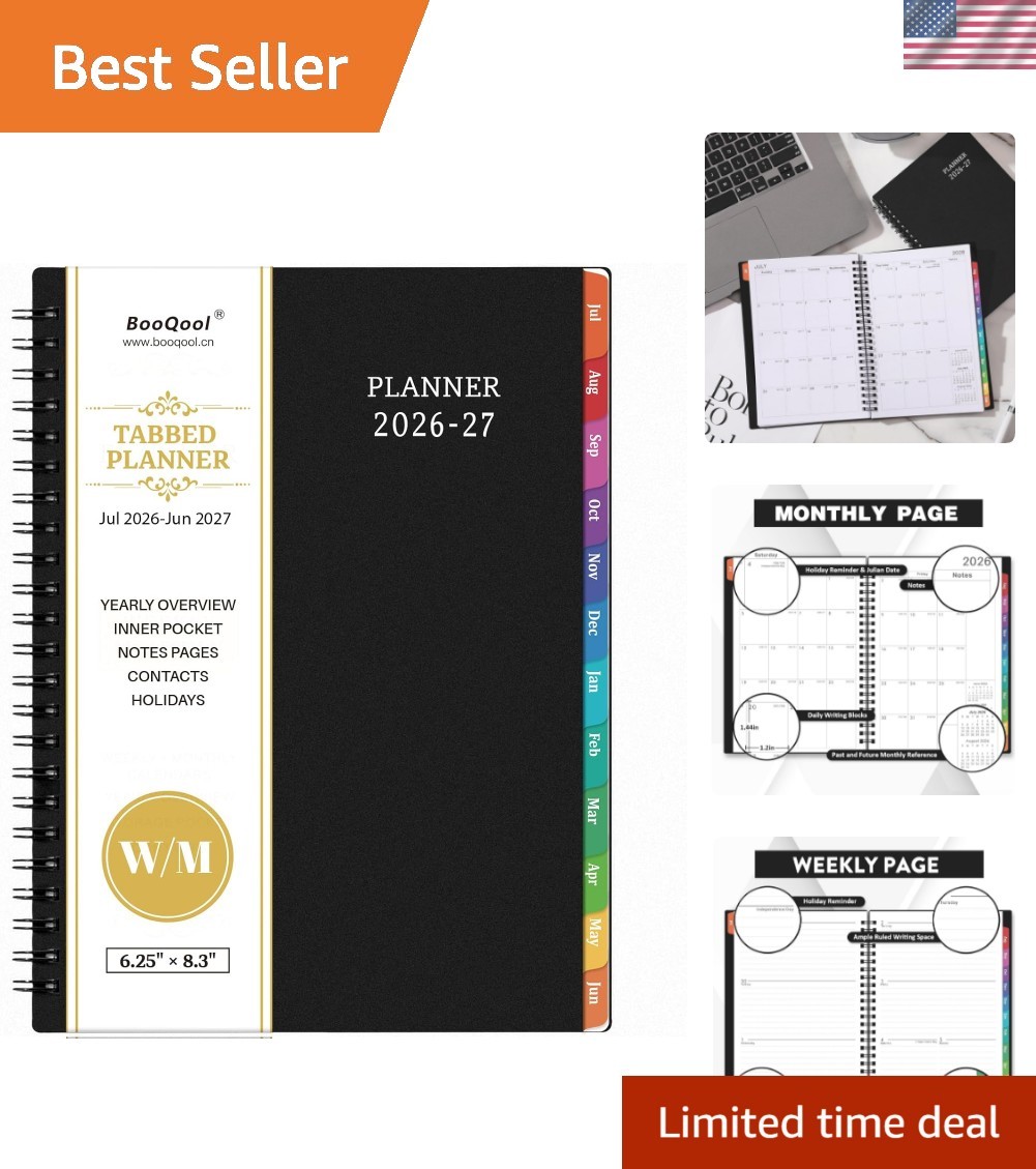 Planner 2026-2027 – July 2026 – June 2027, 2026-2027 Planner Weekly and Month…