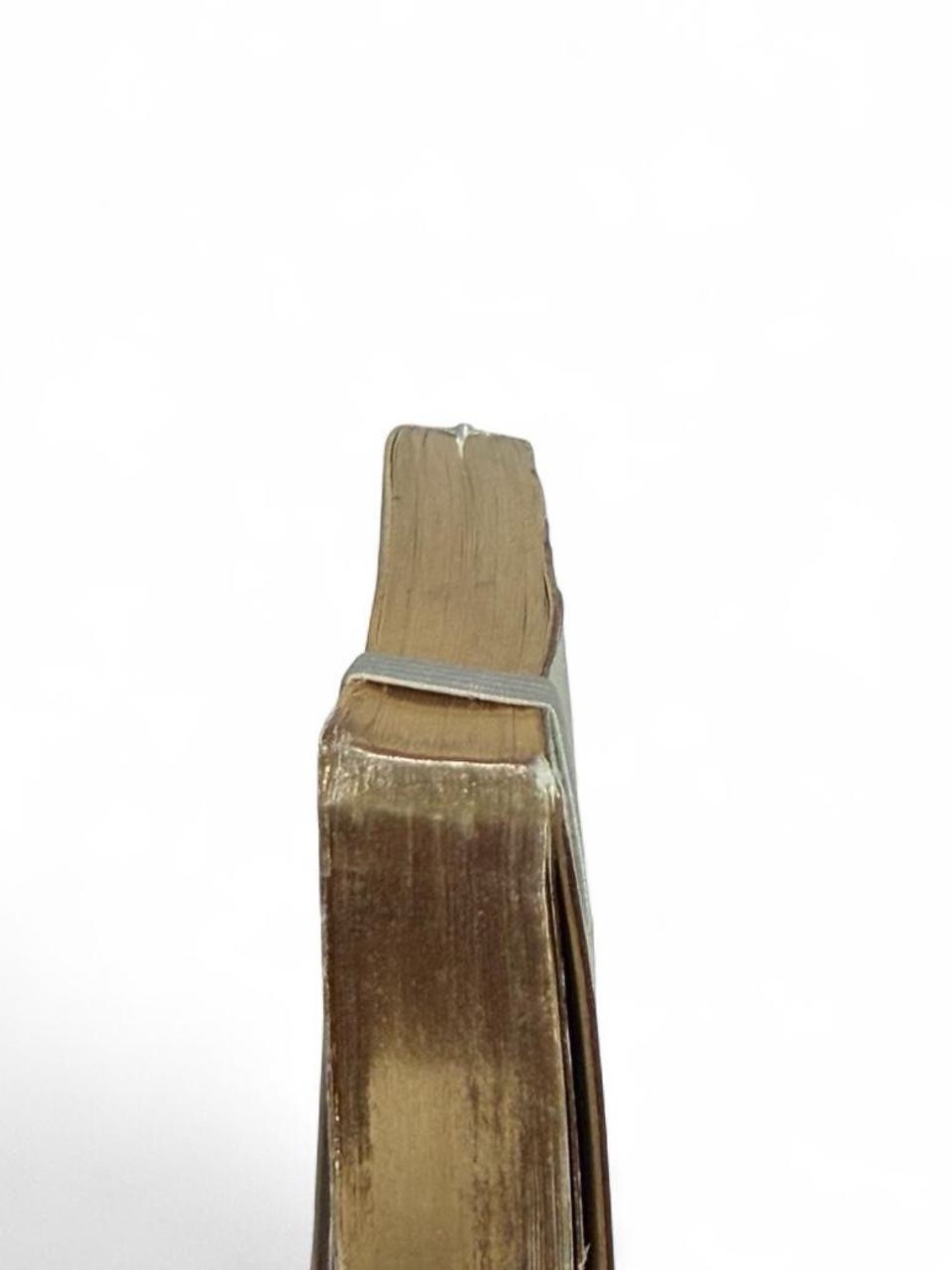 PAPYRUS Grey-Cream Ruled Gilded Notebook 240 Ivory Lined Pages Elastic Band